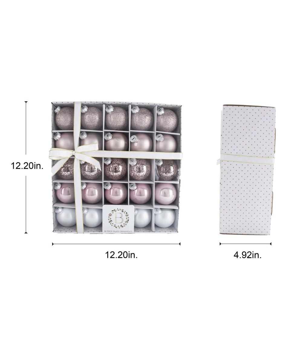 Becki Owens Set of 50 Light Pink Christmas Tree Ornaments DesignStyles