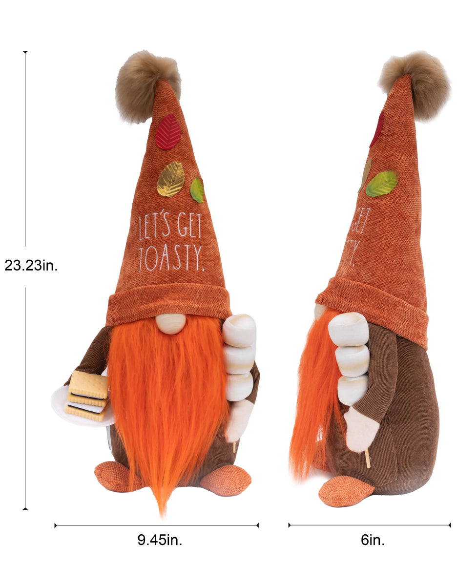 Rae Dunn “Let’s Get Toasty” Autumn-Themed Brown Gnome | DesignStyles