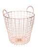 Load image into Gallery viewer, Circular Copper Wire Basket for Blankets and Cloths

