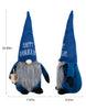 Load image into Gallery viewer, Dimensions of the Chanukah-themed gnome: Showing the height (22.83 inches), the length (7.87 inches), and its depth (5.51&quot; inches).
