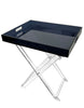 Acrylic Folding Table with Smoke Tray and Clear Legs