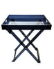 Load image into Gallery viewer, Smoke Acrylic Black Foldable Table with Handles
