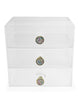 Papyrus Acrylic Desktop Drawer Organizer with Floral-Theme Knobs