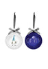 Rae Dunn “Oy Vey” Set of 2 Blue and White Hanukkah Ornaments