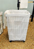 Load image into Gallery viewer, “Laundry” White Wire Metal Rae Dunn Laundry Hamper
