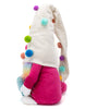 Load image into Gallery viewer, Side angle of this &quot;Choose Kindness&quot; Valentine gnome. From this perspective, the brightness of its fuchsia-colored sweater grabs the attention. The background of the picture is white.
