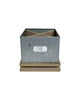 Rae Dunn 4-Section Metal and Wood Rotating Pencil Holder