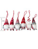 Rae Dunn Set of 6 Plush Christmas-Themed Hanging Gnomes