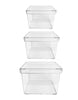 Simply Brilliant Set of 3 Stackable Acrylic Storage Bins