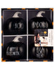 Rae Dunn Set of 4 Black and White Small Decorative Pumpkins
