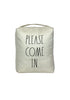 Rae Dunn “Please Come In” Beige Decorative Door Stop