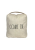 Rae Dunn “Come In” Beige Decorative Door Stop with Handle