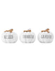 Rae Dunn “Blessed” Set of 3 White Decorative Pumpkins