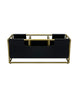 Load image into Gallery viewer, Becki Owens 3 Sections Gold Metal Faux Leather Desk Organizer
