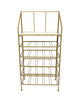 Gold-Colored Metal 25 Bottle Wine Rack