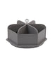 Load image into Gallery viewer, Grey Wooden 6 Sections Small Supplies Spinning Organizer
