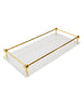 Simply Brilliant Acrylic Toilet Tank Tray with Golden Tubes