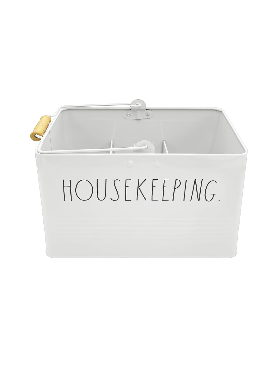 Rae Dunn “Housekeeping” White 4 Sections Caddy Organizer