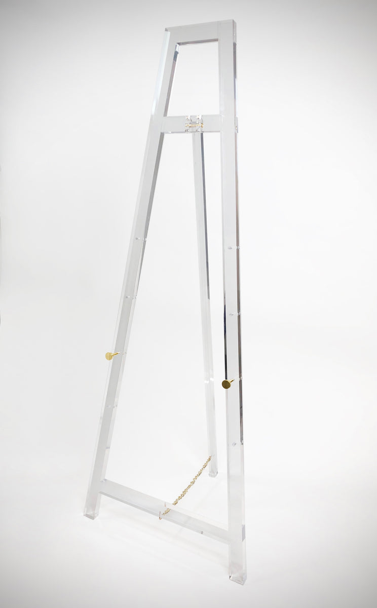 Easel - Acrylic Clear with Gold accent - ELEMENT