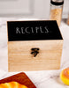 Rae Dunn “Recipe” Wooden Black Recipe Box for Cards