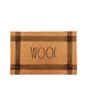 Rae Dunn “Woof” Dog-Theme 36” x 24” Coir Brown Doormat