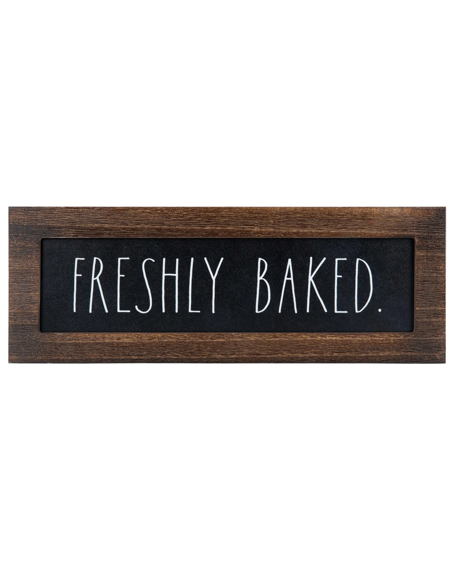 Rae Dunn Freestanding Wooden “Freshly Baked” Sign DesignStyles