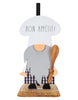 “Bon Appétit” Rae Dunn Paper Towel Holder with Gnome Cutout