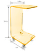 Load image into Gallery viewer, Penmore Brooke Golden Nugget Acrylic C Shape Table with Wheels
