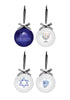 Rae Dunn Set of 4 “Happy Hanukkah” Ornaments for Tree