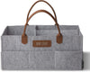 Rae Dunn Baby Caddy Organizer with Faux Leather Handles