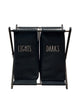 Rae Dunn 2-Sections “Lights and Darks” Laundry Hamper
