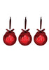 Rae Dunn “Laugh” Set of 3 Red Christmas Ball Ornaments