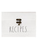 Rae Dunn “Recipes” Wooden White Recipe Box for Cards