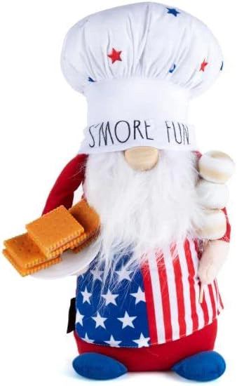 Rae Dunn “S’more Fun” Decorative Plush Patriot Gnome