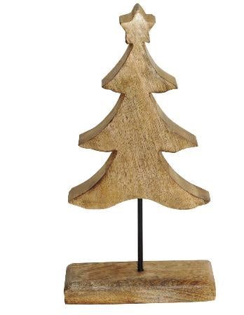 Wooden Christmas Tree Cutout Desk Decoration