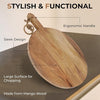 Load image into Gallery viewer, Round-Shape Mango Wood Cutting Board with Handle
