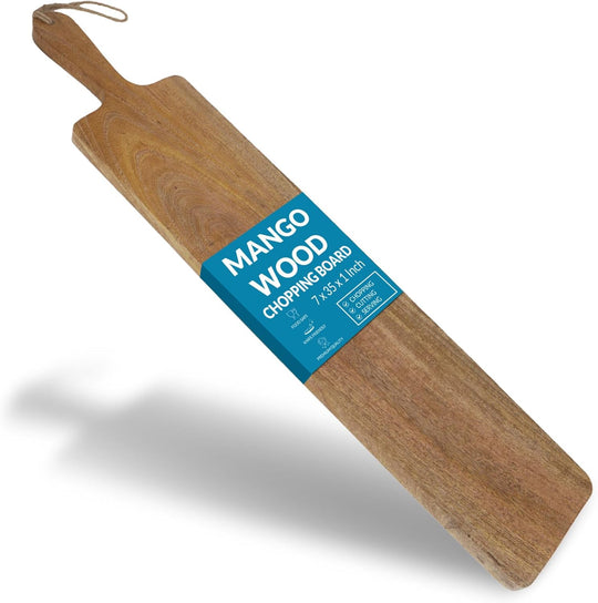 Becki Owens Rectangle Shape Mango Wood Cutting Board with Handle