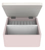 Load image into Gallery viewer, Rae Dunn "Hello Beautiful" Pink Jewelry Box with Wood Lid
