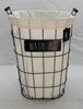 Load image into Gallery viewer, Rae Dunn “Wash Me” Metal Wire Laundry Hamper
