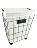 Load image into Gallery viewer, Rae Dunn “Laundry” Set of 2 Laundry Hampers on Wheels

