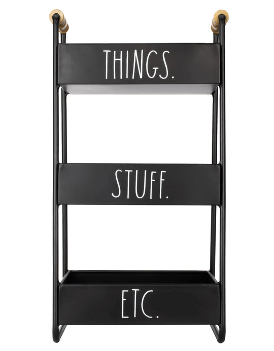 Rae Dunn “Things – Stuff – Etc.” Metal 3-Tier Table Caddy