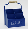 Rae Dunn 4-Section Navy Caddy - 