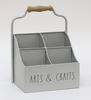 Rae Dunn 4-Section Gray Caddy - 