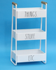 Rae Dunn Metal 3-Tier White Tabletop Caddy - 