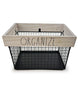 Rae Dunn “Organize” Black Wired Basket with Wooden Frame
