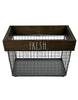 Rae Dunn “Fresh” Wired Metal Basket with Wooden Top