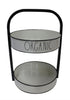 Load image into Gallery viewer, Rae Dunn "Organic" 2-Tier Metal Tabletop Caddy
