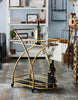 Load image into Gallery viewer, 2-Tiers Black and Gold Oval Bar Cart
