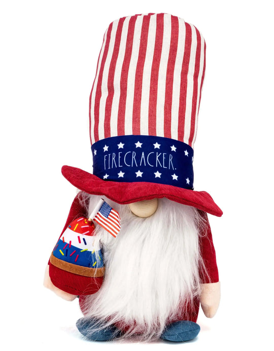 Rae Dunn “Fireworks” Decorative Plush 4th of July Gnome