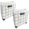Rae Dunn “Laundry” Set of 2 Laundry Hampers on Wheels
